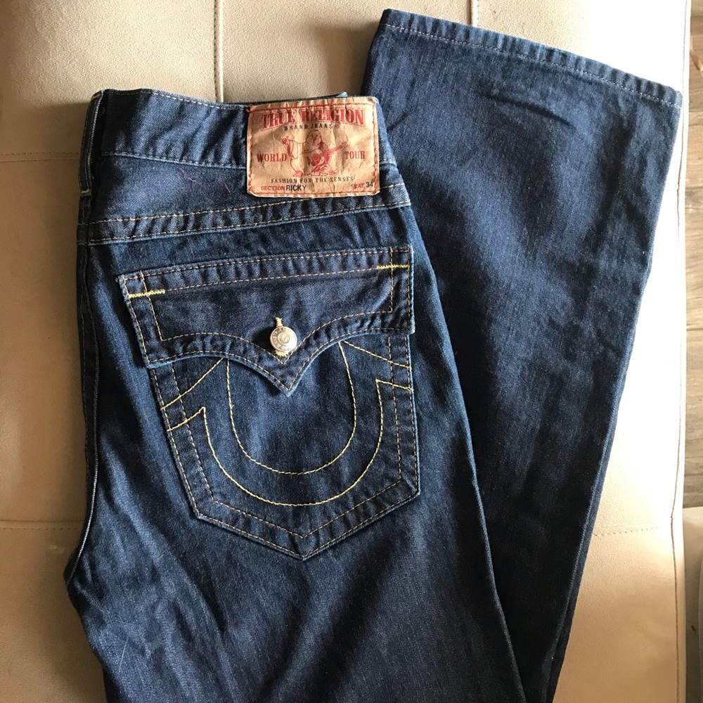 True Religion Men's Blue Jeans